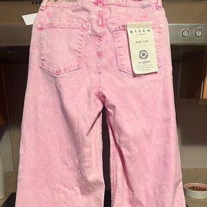 Women's Straight Leg Pink Jeans